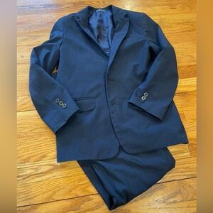 Boys navy suit jacket and pants